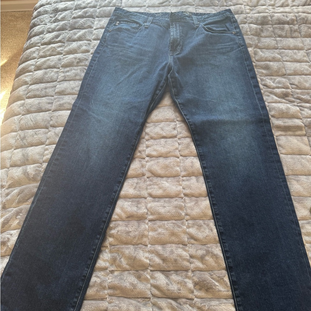 Ag Adriano Goldschmied Dark Blue Straight Jeans